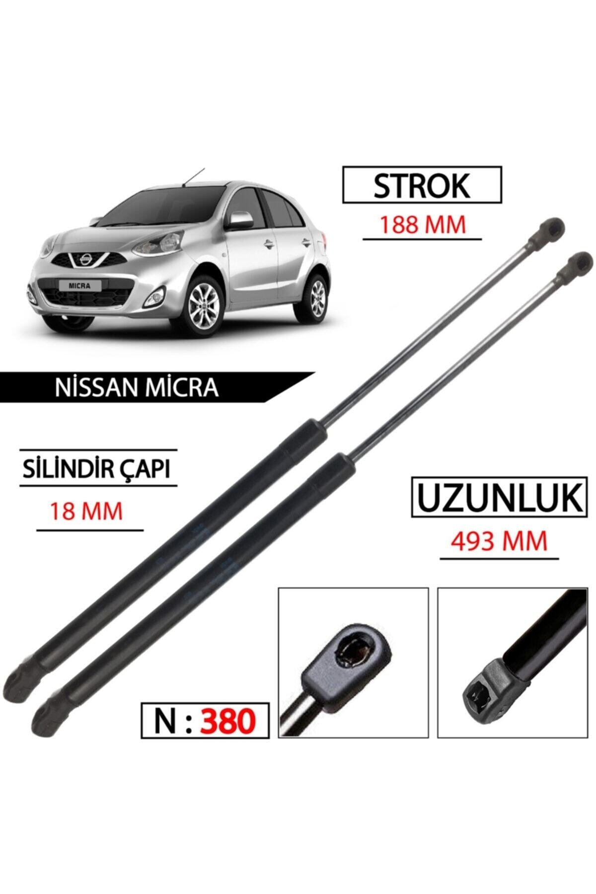 Nissan Micra 2010 Üstü Bagaj Amortisörü Takım Sağ - Sol 904511hb0a