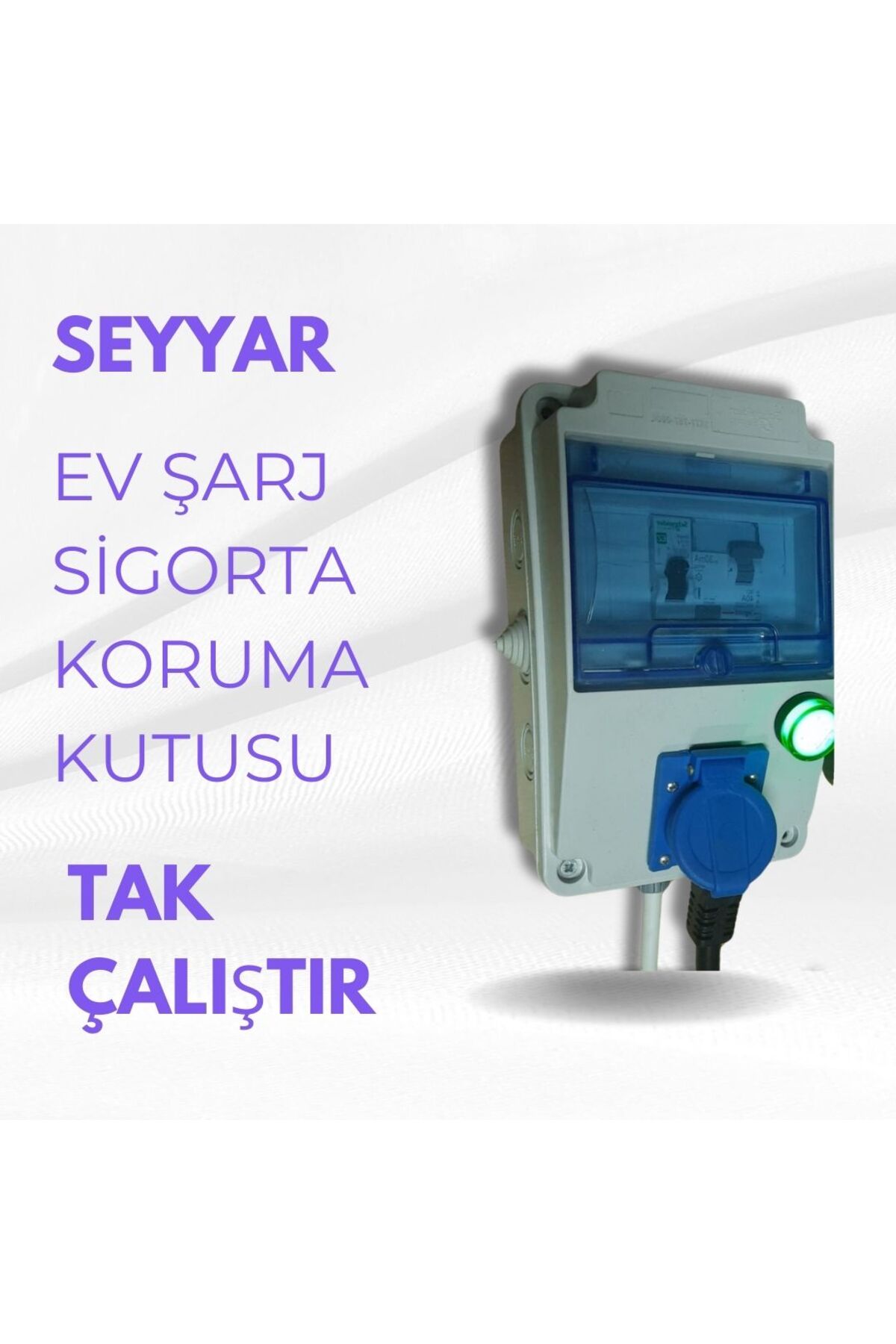 Elektrikli Araç Şarj Istasyonu Cihazı Için Mobil Korumu Ve Sigorta Kutusu 3.5 kW için