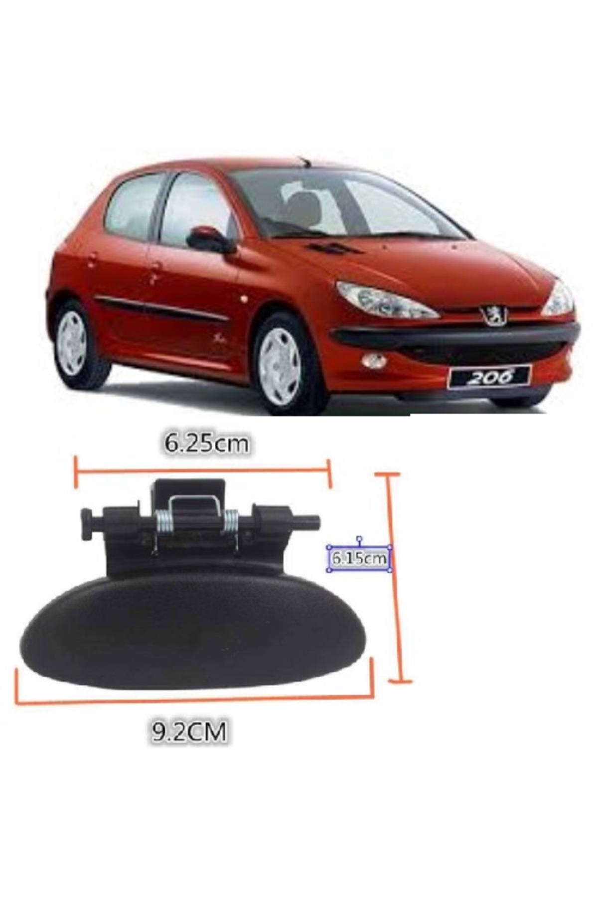 TORPIDO KAPAK ACMA MANDALI YAYLI PEUGEOT 206 1997 GNZRZ
